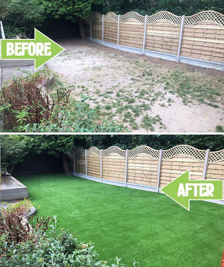 Garden transformation before and after